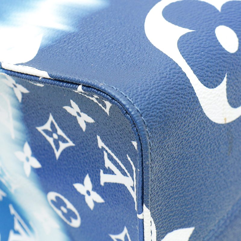Louis Vuitton Blue Monogram Mini Lin Speedy Bandouliere 30 Bag - Image 7