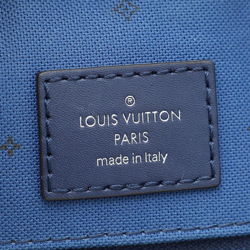 Louis Vuitton Blue Monogram Mini Lin Speedy Bandouliere 30 Bag - Image 9