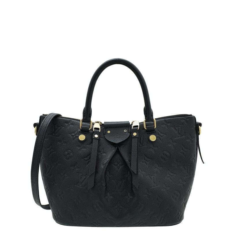 Louis Vuitton Black Monogram Empreinte Montaigne MM