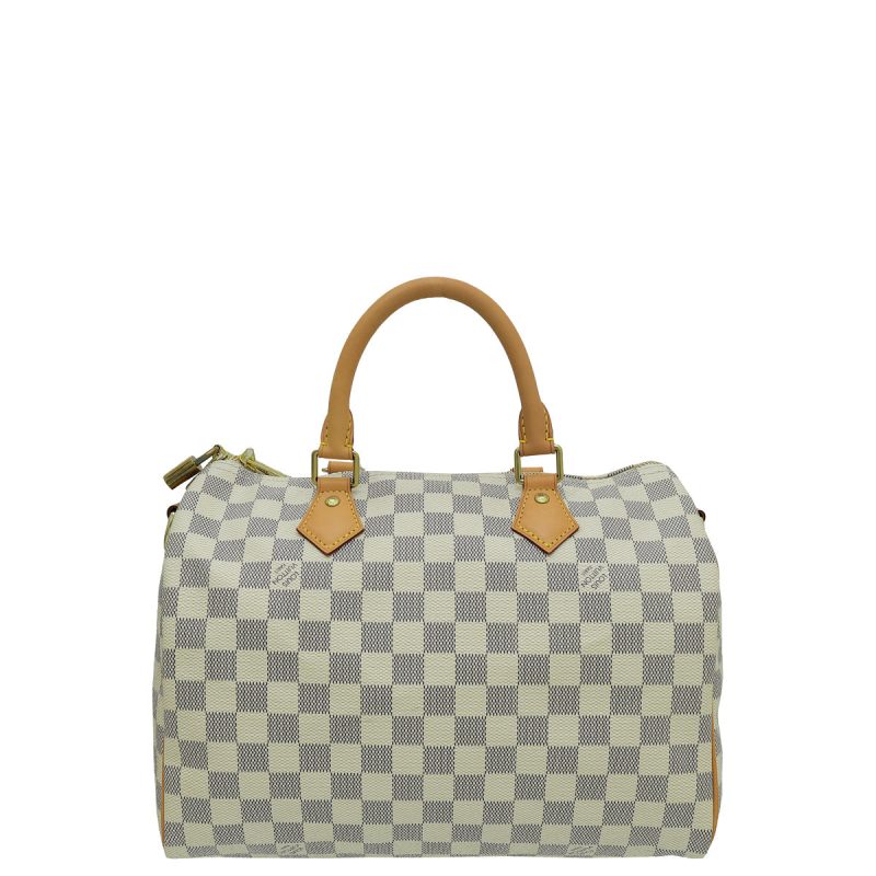LOUIS VUITTON Damier Azur Speedy 30 Boston Bag - Image 2