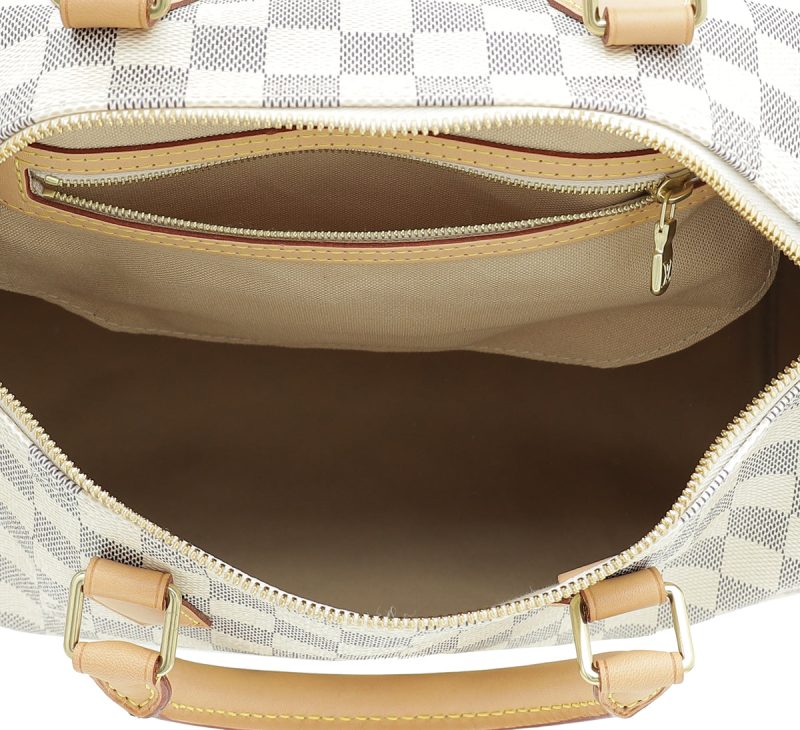 LOUIS VUITTON Damier Azur Speedy 30 Boston Bag - Image 8