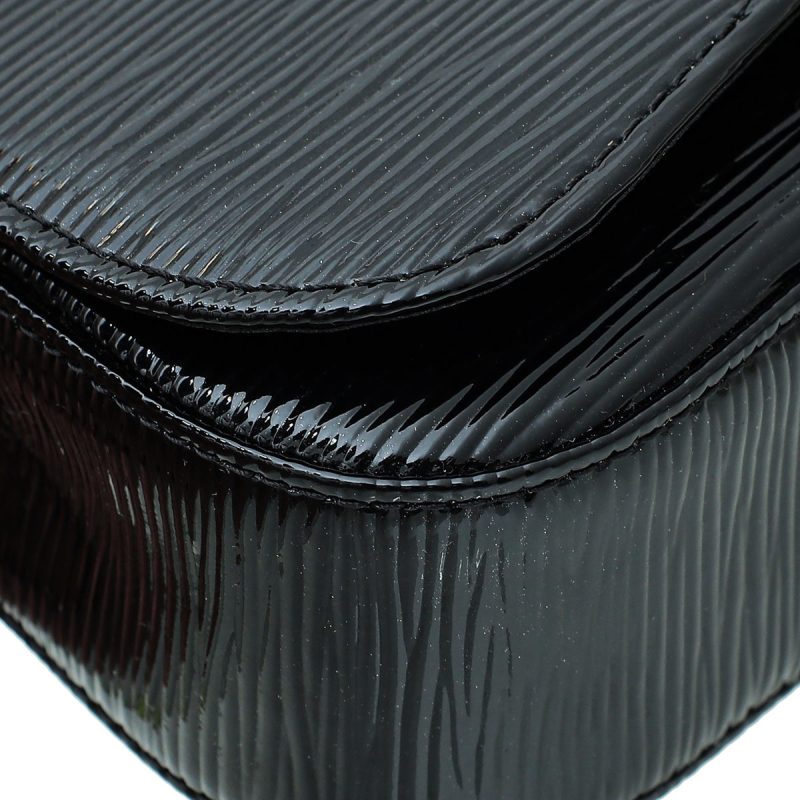 Louis Vuitton Black Embossed Handle Soft Trunk Handbag - Image 5