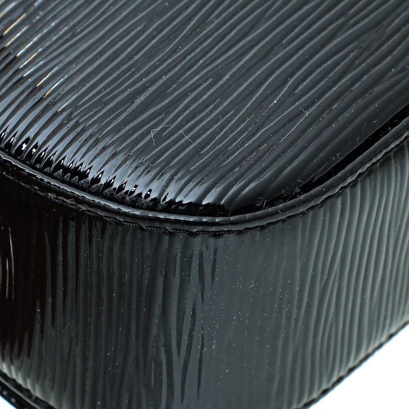 Louis Vuitton Black Embossed Handle Soft Trunk Handbag - Image 7