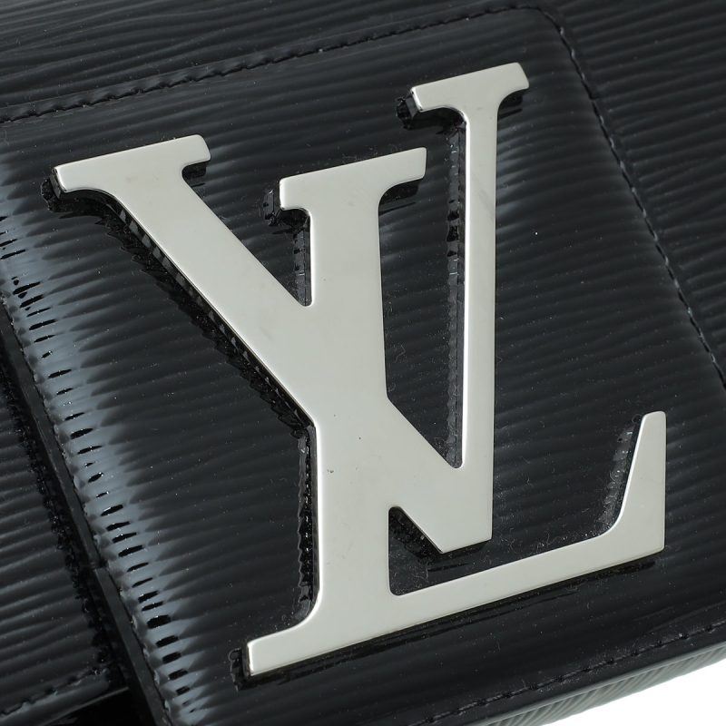 Louis Vuitton Black Embossed Handle Soft Trunk Handbag - Image 8