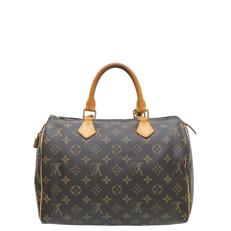 Louis Vuitton Brown Monogram Speedy 30 Tote Handbag - Image 2