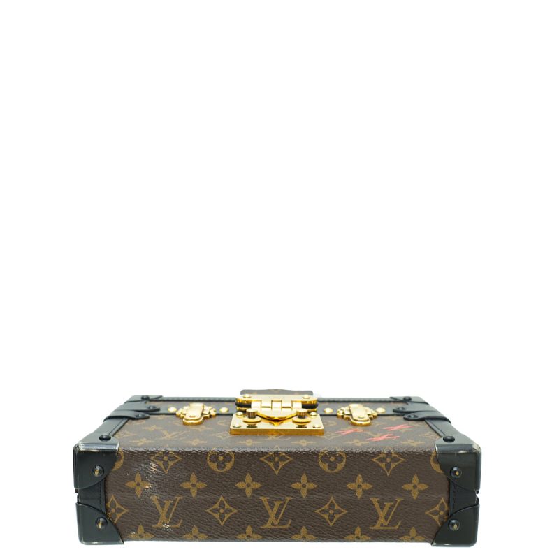 Louis Vuitton Bicolor Monogram Petite Malle Bag W/ 3 Signature Crosses - Image 3