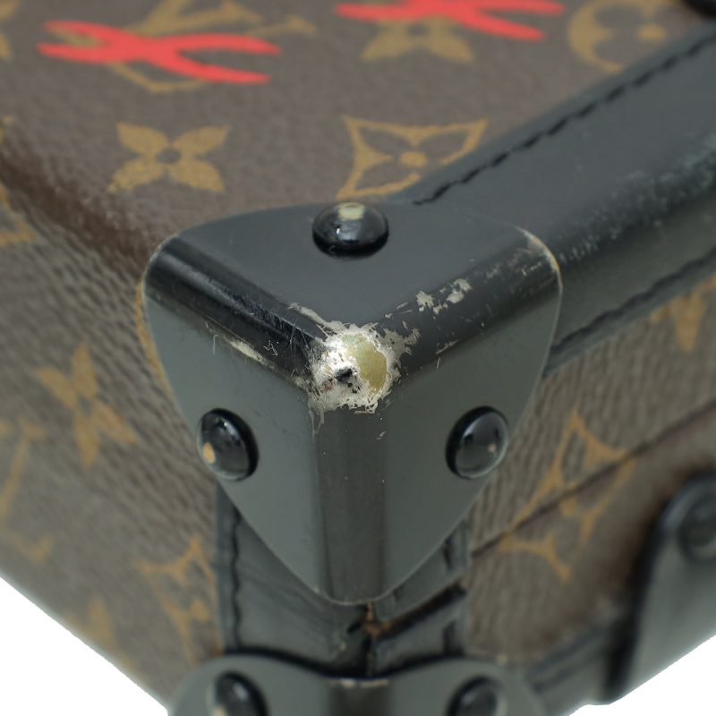 Louis Vuitton Bicolor Monogram Petite Malle Bag W/ 3 Signature Crosses - Image 4