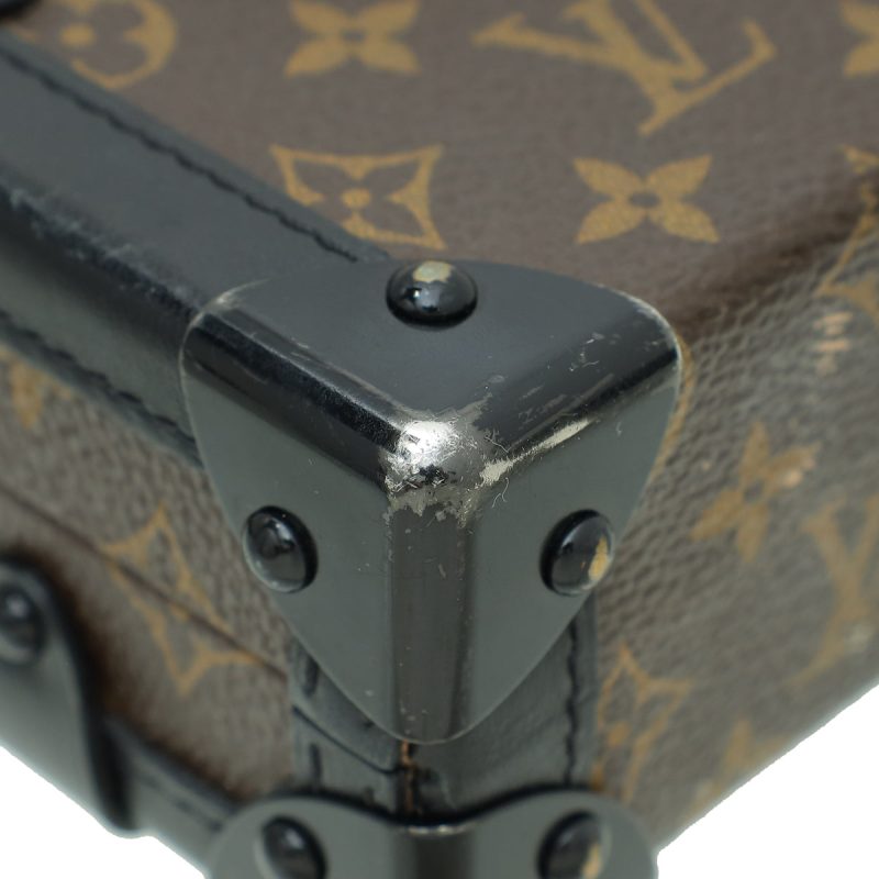 Louis Vuitton Bicolor Monogram Petite Malle Bag W/ 3 Signature Crosses - Image 5