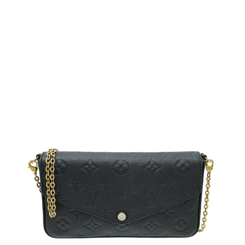 Louis Vuitton Black Monogram Embossed Taurillon Leather Soft Trunk Wallet