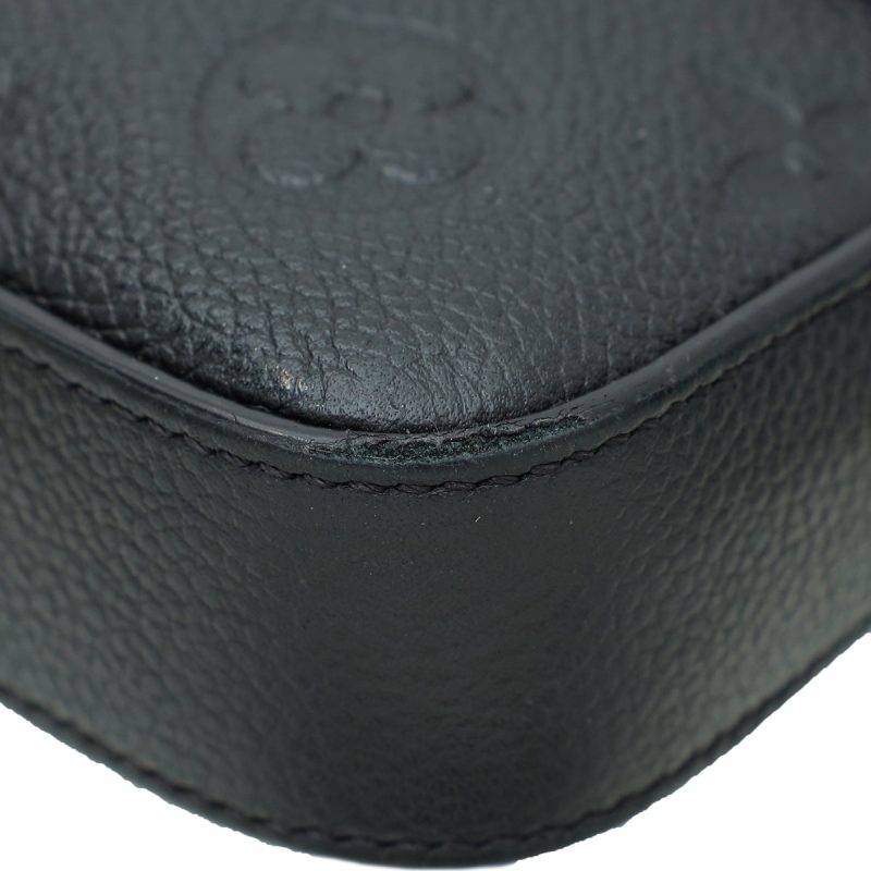 Louis Vuitton Black Monogram Embossed Taurillon Leather Soft Trunk Wallet - Image 4