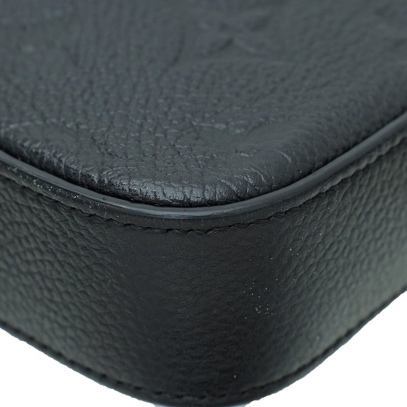 Louis Vuitton Black Monogram Embossed Taurillon Leather Soft Trunk Wallet - Image 6