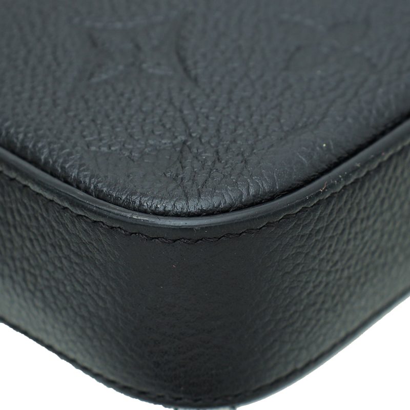 Louis Vuitton Black Monogram Embossed Taurillon Leather Soft Trunk Wallet - Image 7