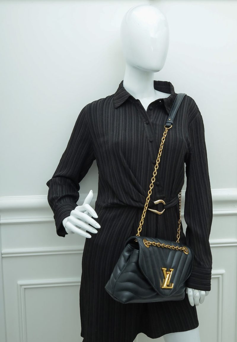 Louis Vuitton Black New Wave Chain Top Handle Flap MM Bag - Image 12