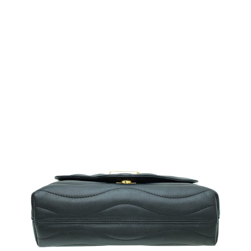 Louis Vuitton Black New Wave Chain Top Handle Flap MM Bag - Image 3