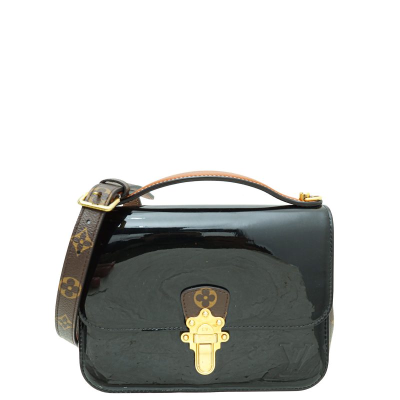 Louis Vuitton Black Vernis Louise Clutch