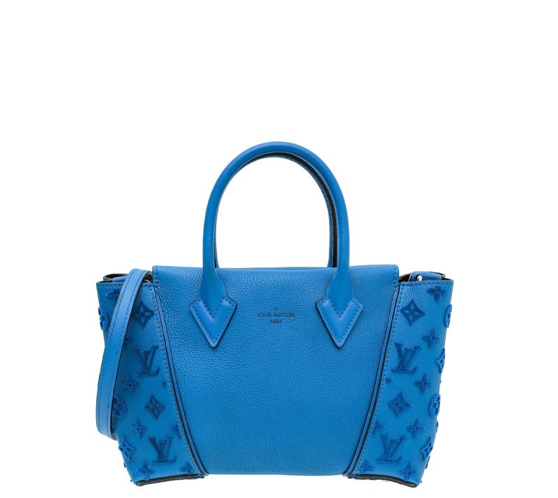 Louis Vuitton Blue Lagoon Monogram Vernis Alma BB Bag W/ V Illustre Key Holder Bag Charm