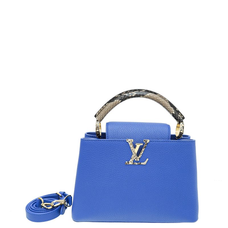 Louis Vuitton Blue Cowhide Aerogram Takeoff Messenger