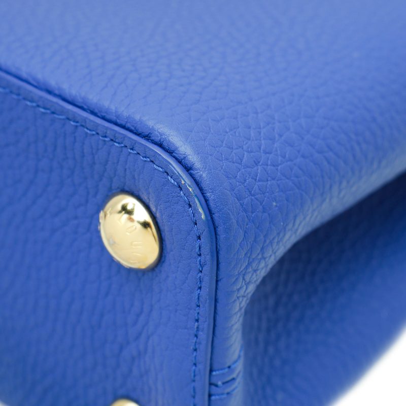 Louis Vuitton Blue Cowhide Aerogram Takeoff Messenger - Image 4