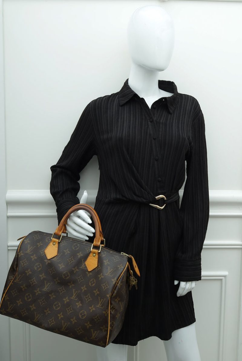 Louis Vuitton Brown Monogram Speedy 30 Bag W/ R.C Initials - Image 11