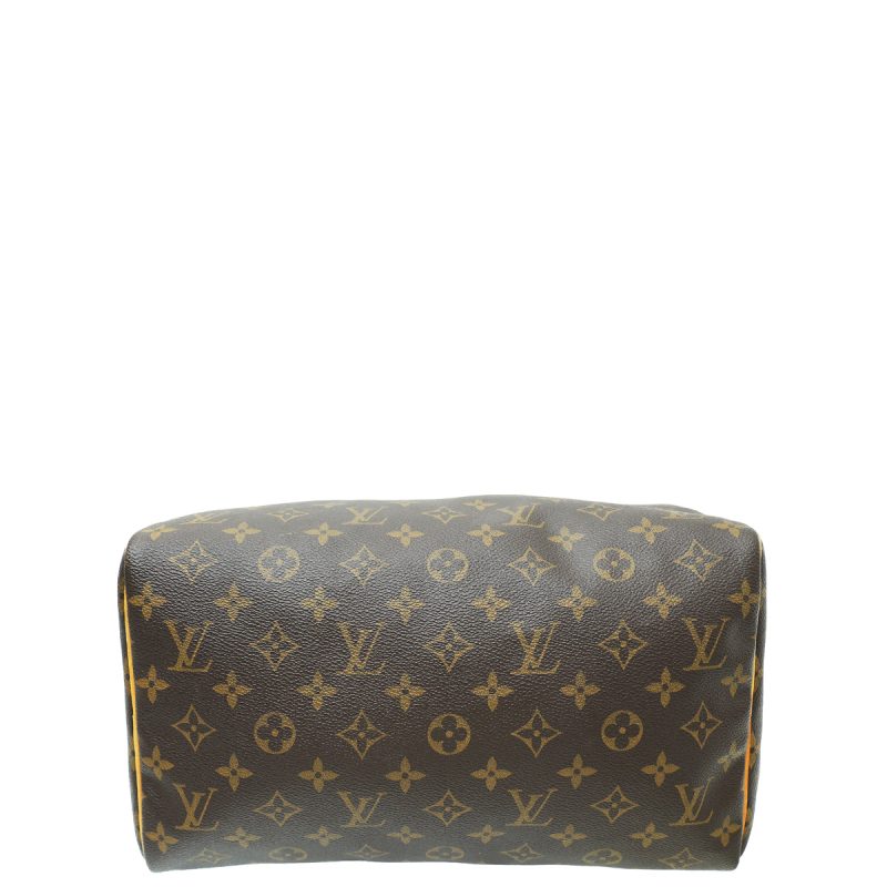 Louis Vuitton Brown Monogram Speedy 30 Bag W/ R.C Initials - Image 3