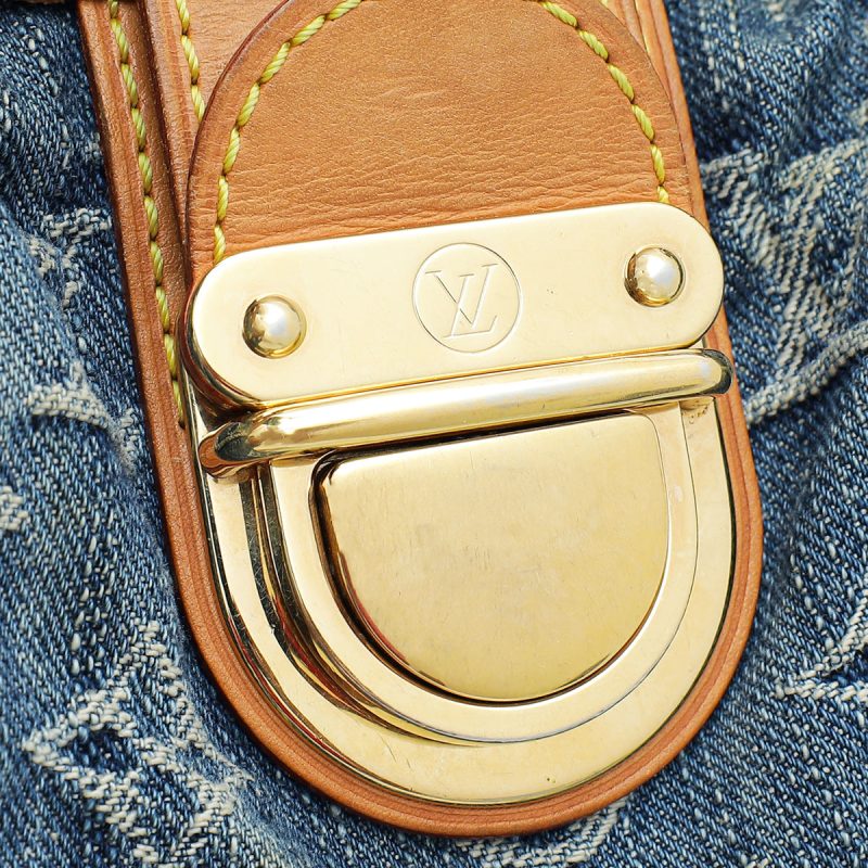 Louis Vuitton Blue Monogram Denim Pleaty Mini Bag - Image 8