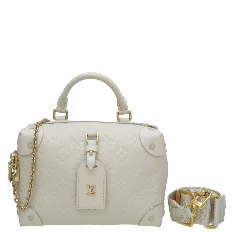 Louis Vuitton Cream Monogram Puffy Lambskin Coussin MM