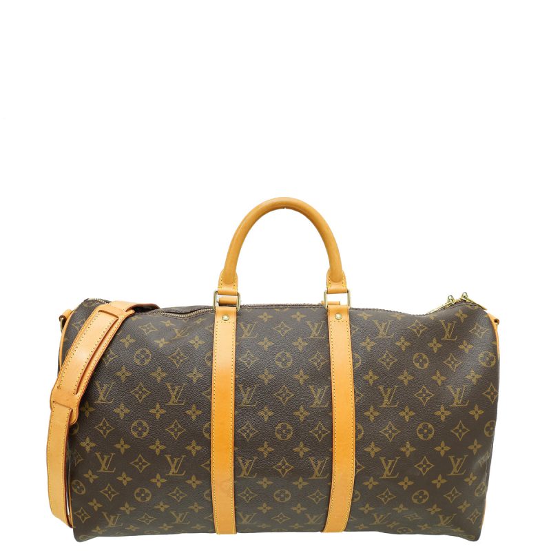 Louis Vuitton Brown Monogram Keepall Bandouliere Bag