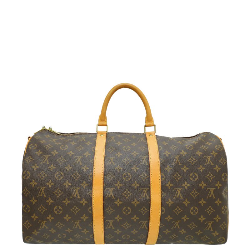 Louis Vuitton Brown Monogram Keepall Bandouliere Bag - Image 2