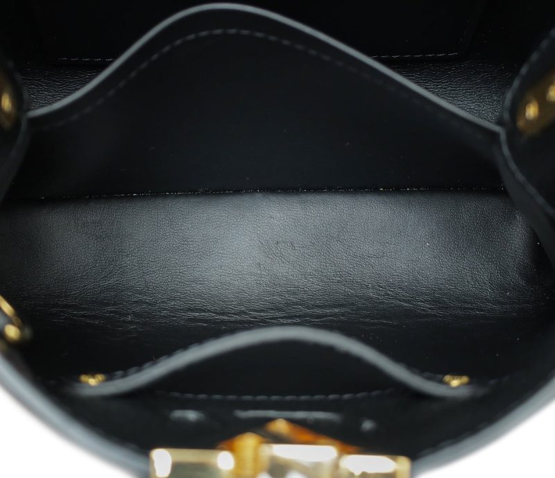 Louis Vuitton Black Beige Bicolor Monogram Empreinte Leather NeoNoe MM [Clearance Sale] - Image 10