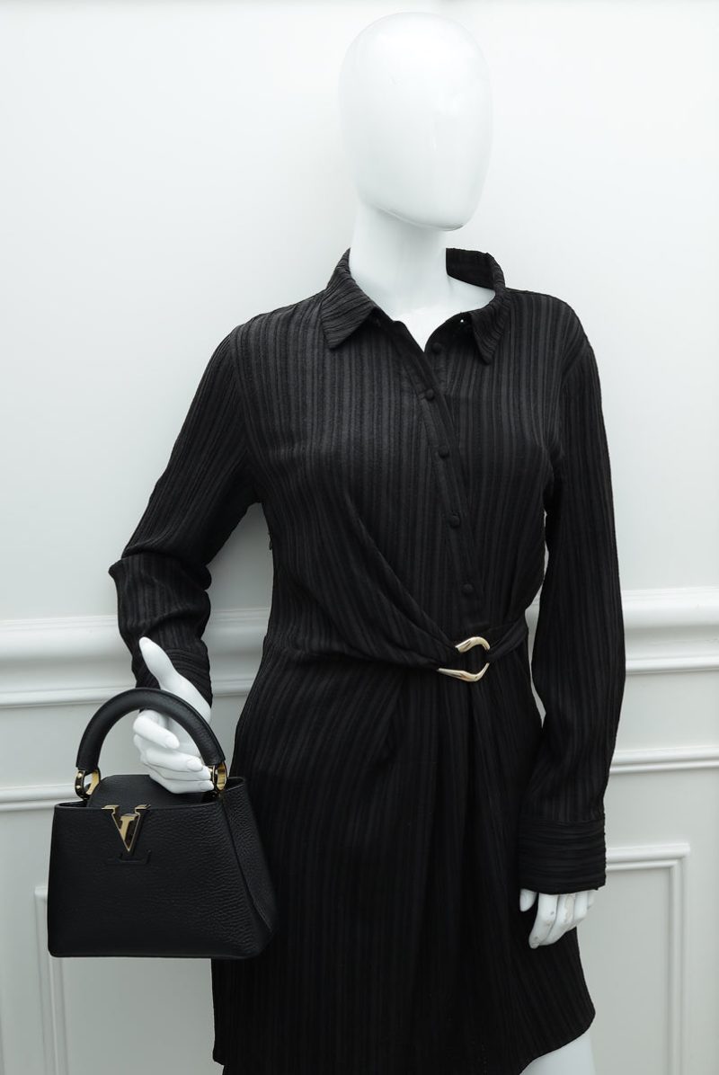 Louis Vuitton Black Beige Bicolor Monogram Empreinte Leather NeoNoe MM [Clearance Sale] - Image 11