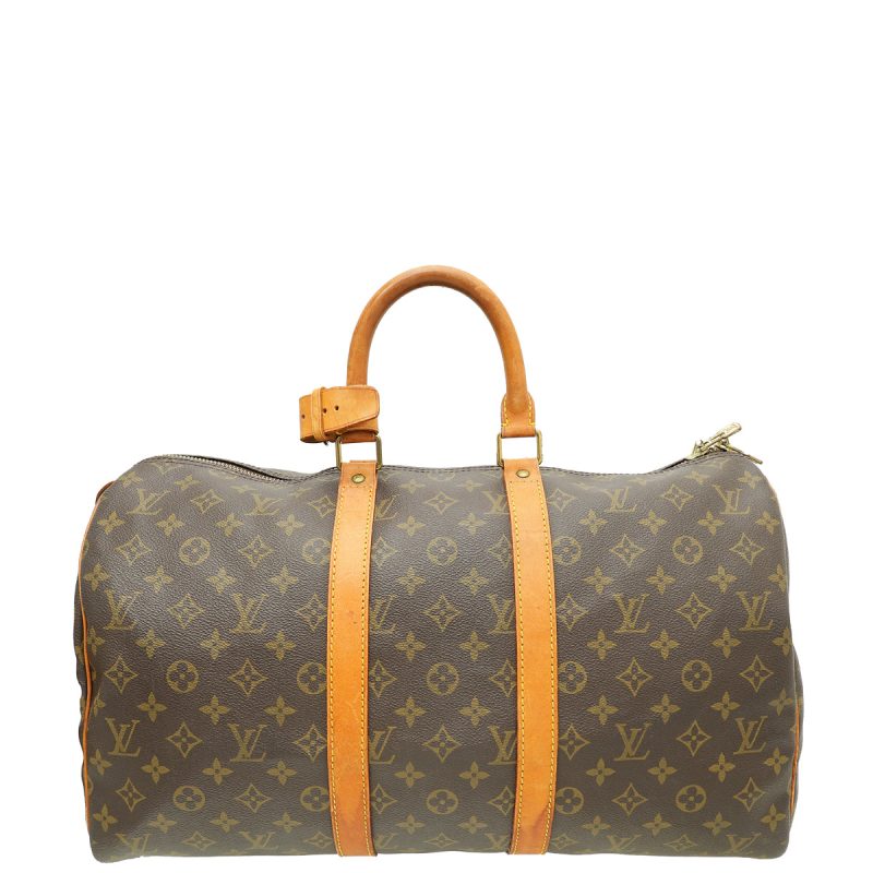 Louis Vuitton Brown Monogram Keepall Bandouliere 50 Bag