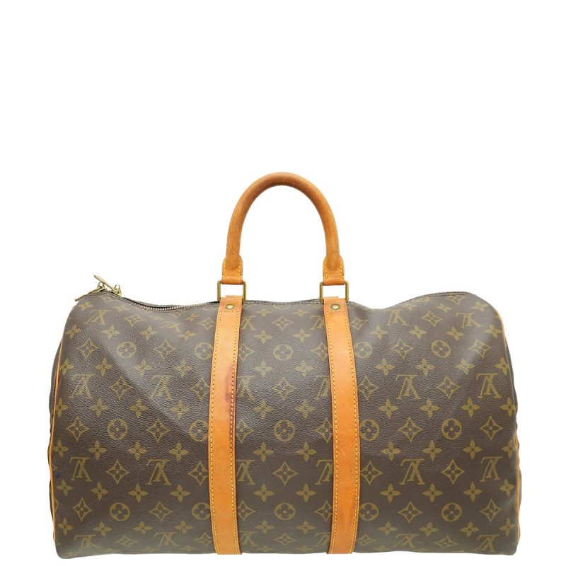 Louis Vuitton Brown Monogram Keepall Bandouliere 50 Bag - Image 2