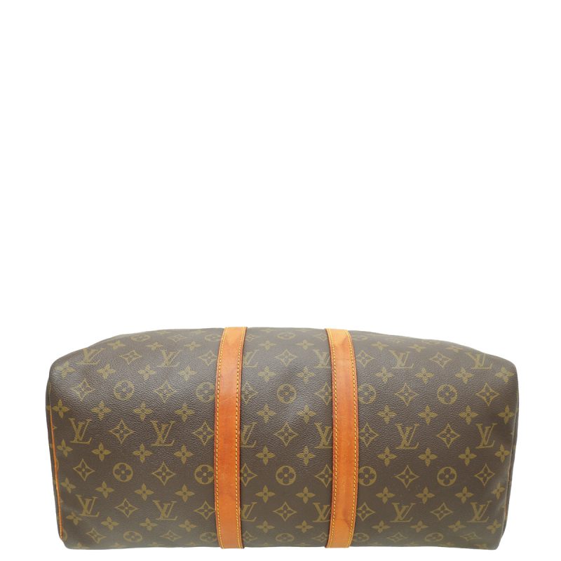 Louis Vuitton Brown Monogram Keepall Bandouliere 50 Bag - Image 3