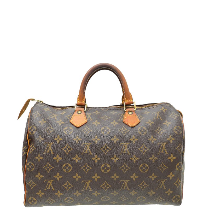 Louis Vuitton Brown Monogram Speedy 35 Bag - Image 2