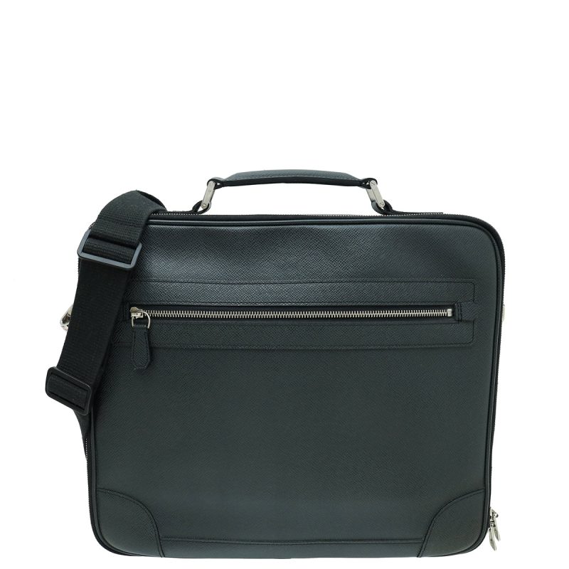 Louis Vuitton Black Taiga Porte-Documents Briefcase
