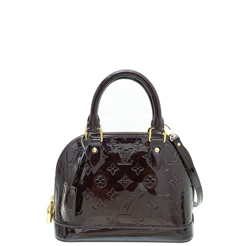 Louis Vuitton Amarante Monogram Vernis Alma BB Bag W-Bandeau