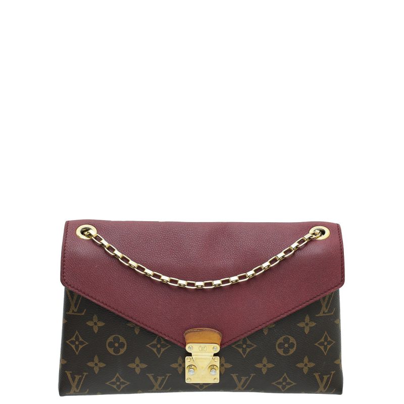 Louis Vuitton Bicolor Monogram Pallas Clutch Crossbody Bag