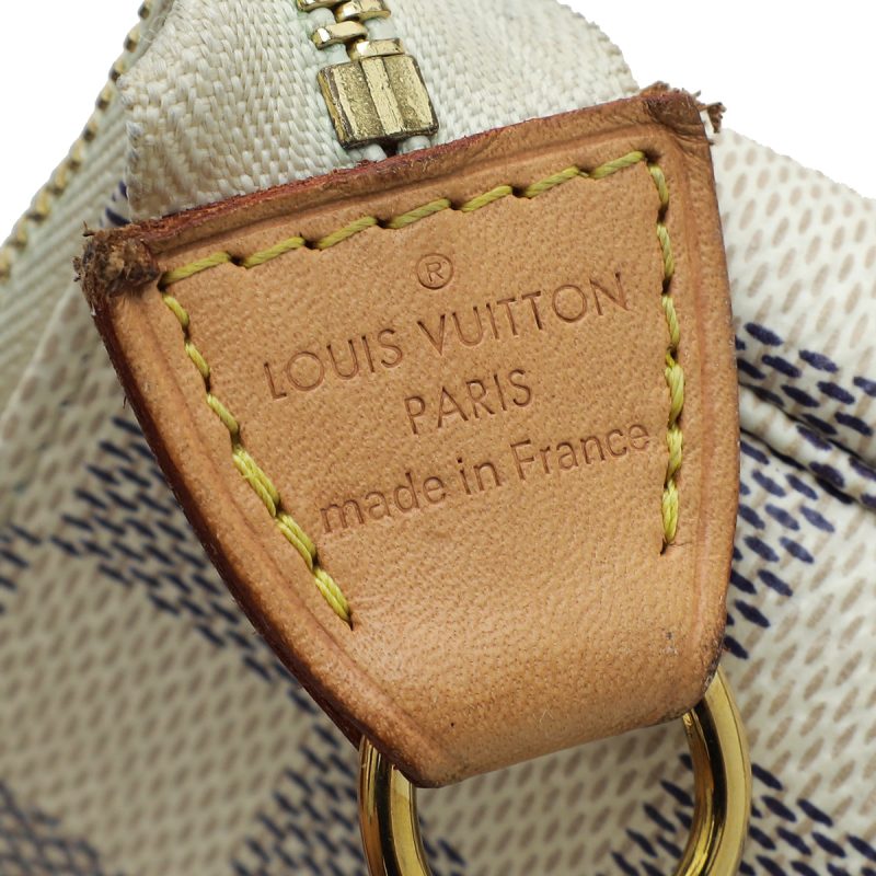 Louis Vuitton Damier Azur Mini Pochette Accessoires (SHG-Pdui6G) - Image 8