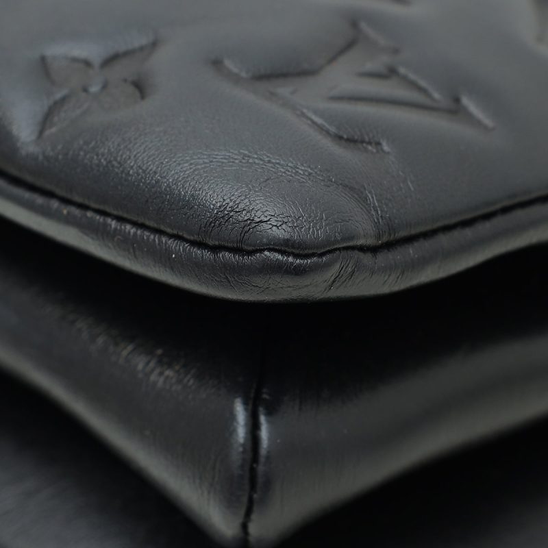 Louis Vuitton Black Monogram Embossed Coussin PM Bag - Image 4