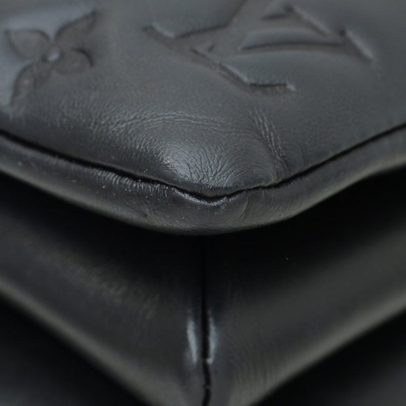 Louis Vuitton Black Monogram Embossed Coussin PM Bag - Image 6