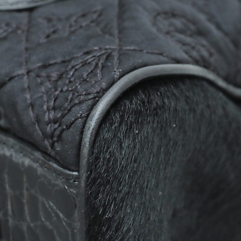 Louis Vuitton Black Shearling Lined Time Out Sneakers Size US 6 | EU 36 - Image 4