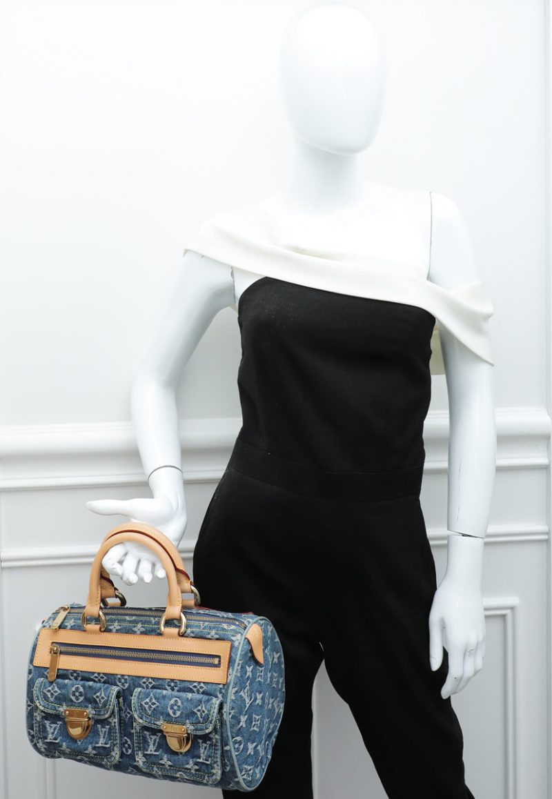Louis Vuitton Blue Monogram Denim Pleaty Bag - Image 13