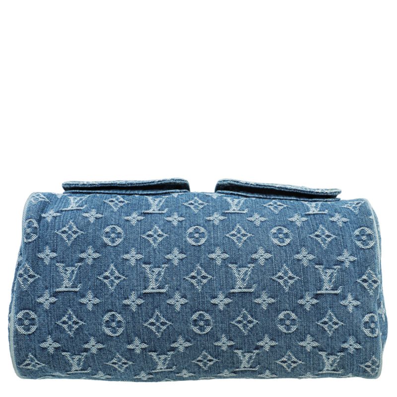 Louis Vuitton Blue Monogram Denim Pleaty Bag - Image 3