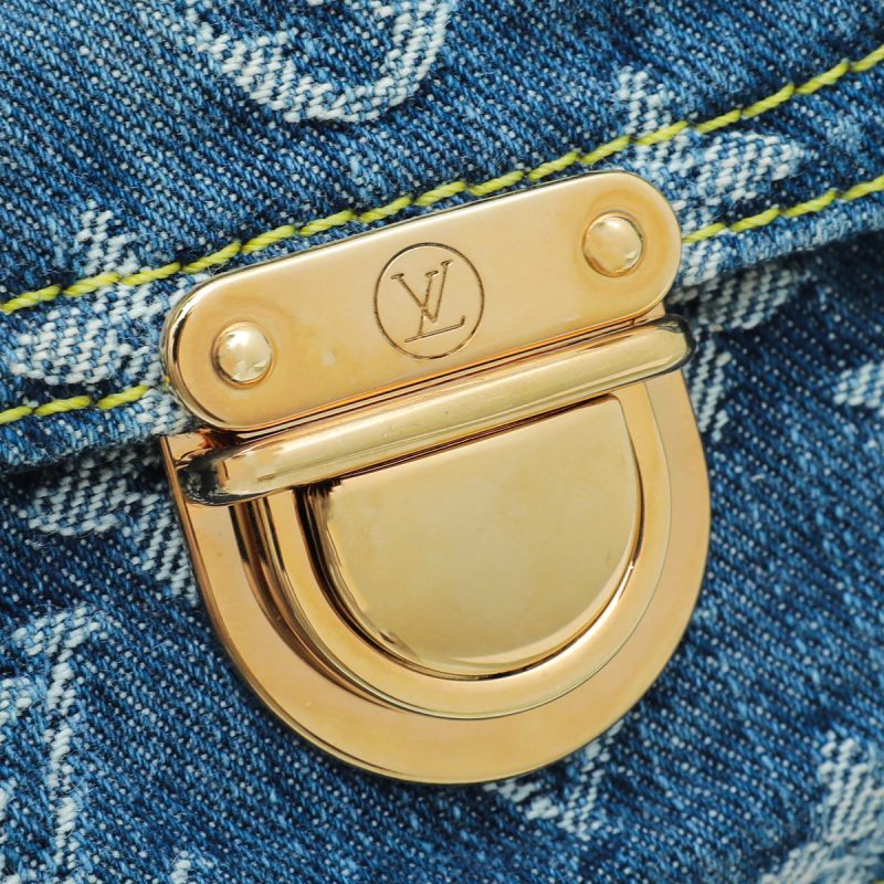 Louis Vuitton Blue Monogram Denim Pleaty Bag - Image 8