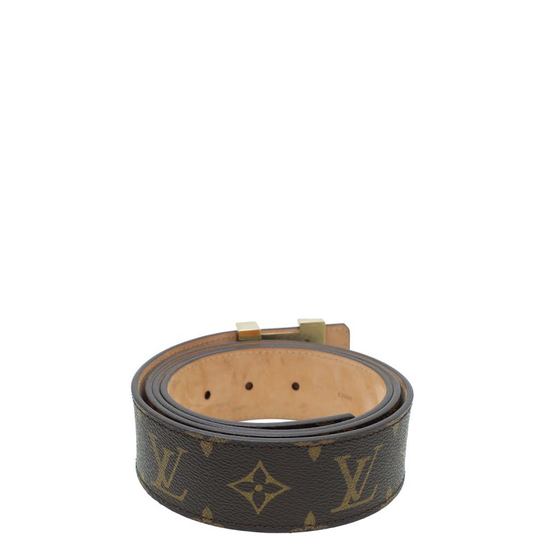 Louis Vuitton Brown Monogram Initials Belt 34 - Image 2