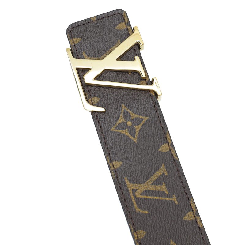 Louis Vuitton Brown Monogram Initials Belt 34 - Image 3