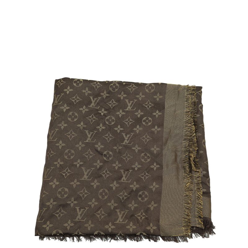 Louis Vuitton Brown Monogram Silk Scarf - Image 2