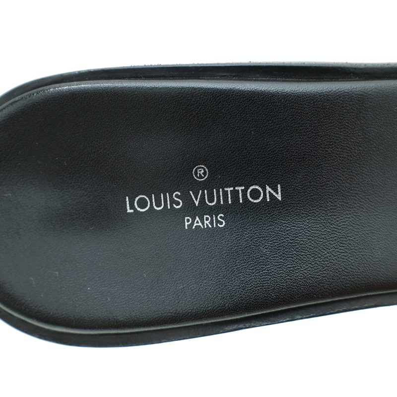 Louis Vuitton Blue Monogram Denim Bom Dia Flat Mule 38.5 - Image 8
