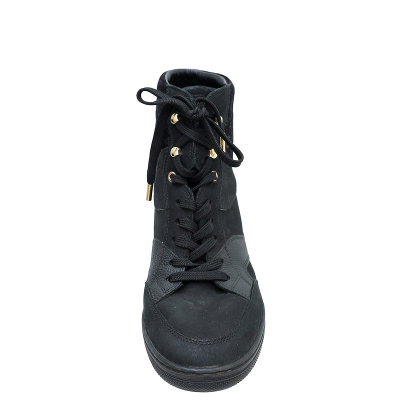 Louis Vuitton Black Suede Monogram Low Top Sneakers Size US 11 | EU 41 - Image 2