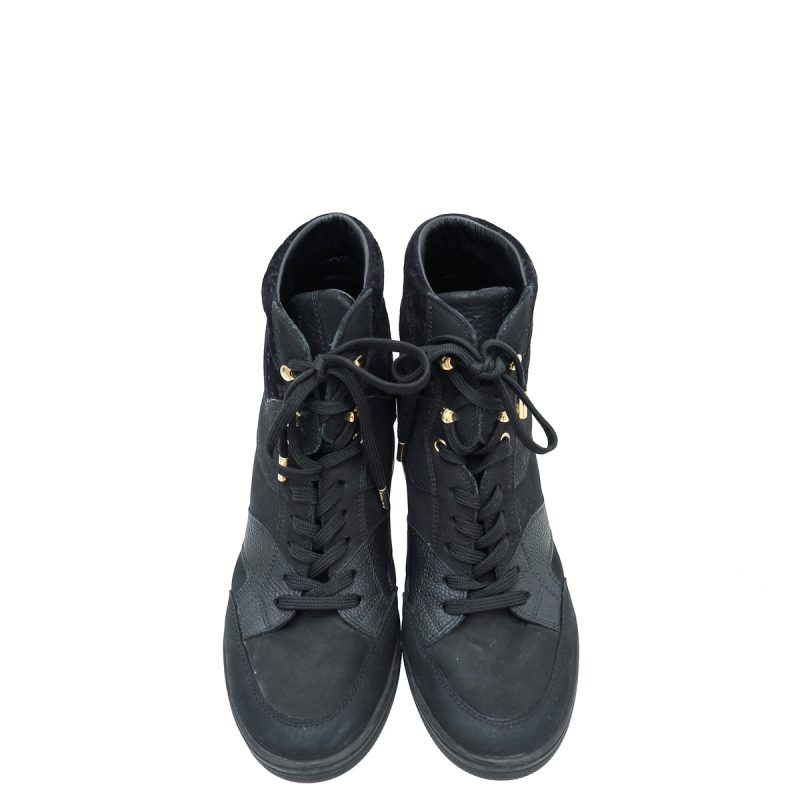 Louis Vuitton Black Suede Monogram Low Top Sneakers Size US 11 | EU 41 - Image 5
